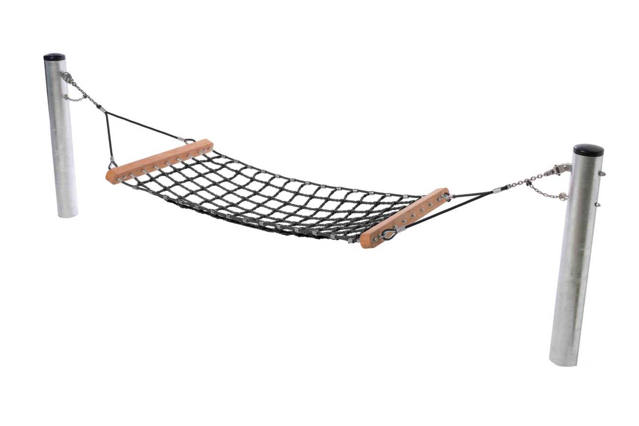 Spielplatz Hängematte Hammock mit Stahlpfosten,