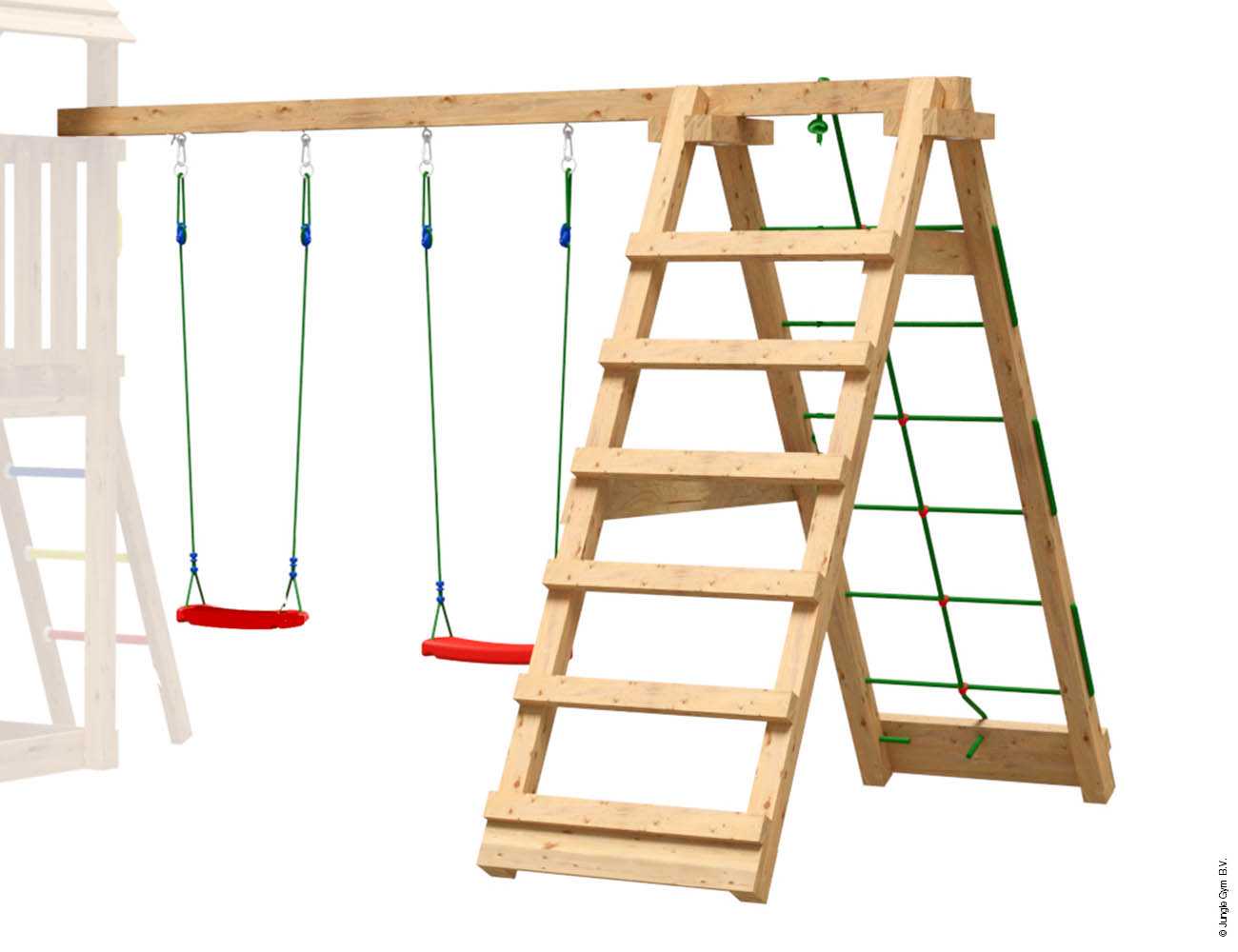 Jungle Gym Climb-Modul in Douglasie natur, für Kinder Spieltürme