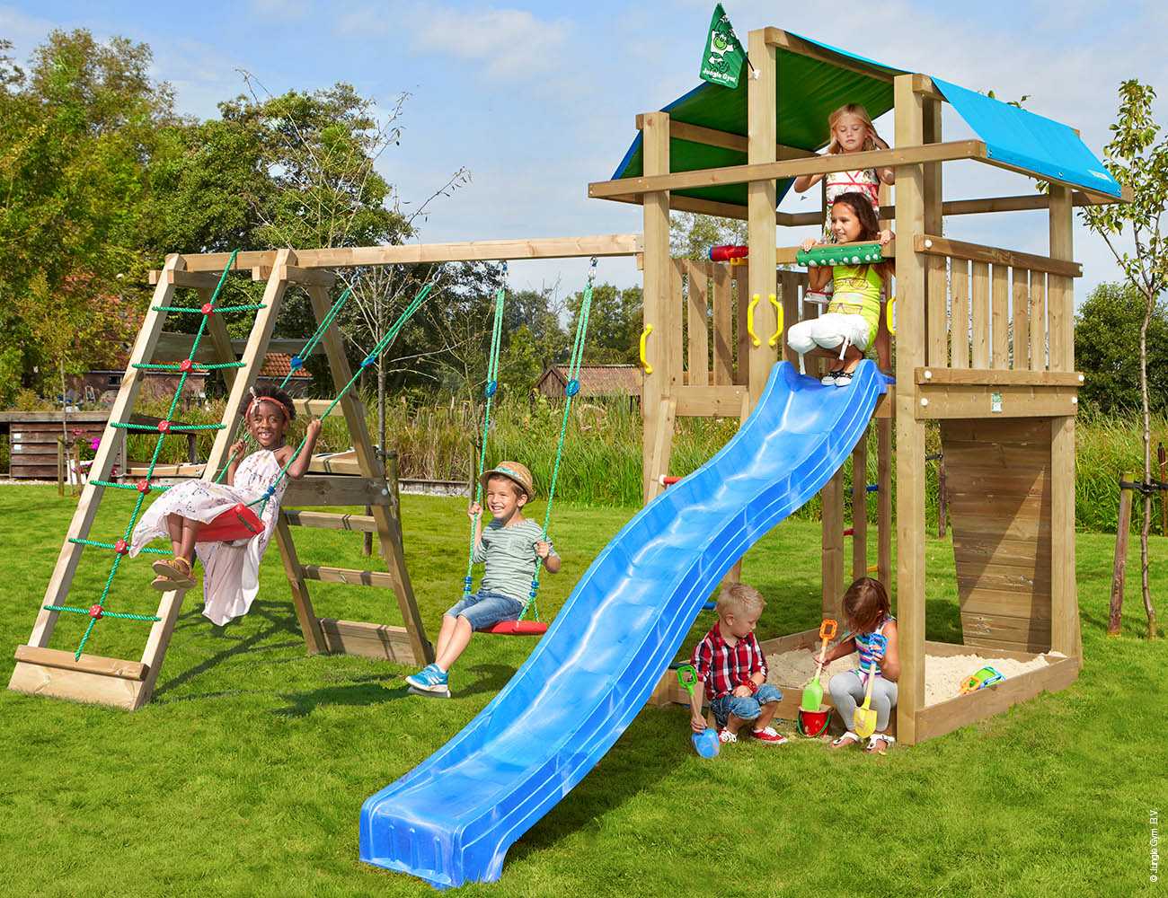 Jungle Gym Climb-Modul in Douglasie natur, für Kinder Spieltürme