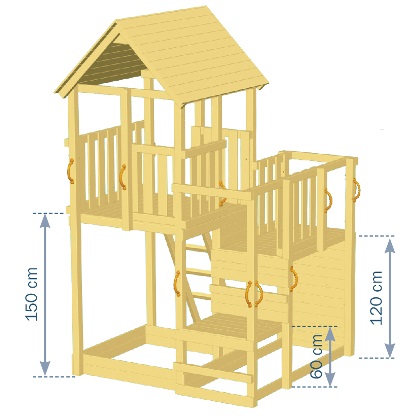 Spielturm Holz Penthouse von Blue Rabbit in Douglasie