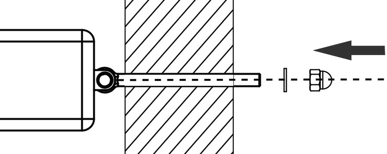 Gewindestange M16x200 mm an den Enden