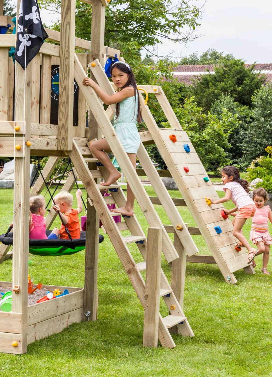 Spielturm Anbau Treppe @steps von Blue Rabbit in Douglasie natur