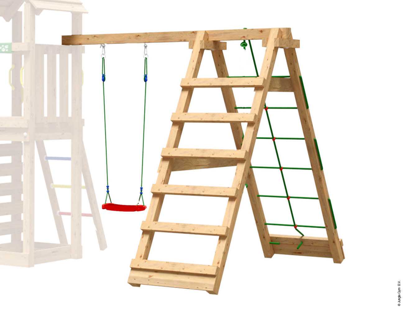 Jungle Gym Climb-Modul in Douglasie natur, für Kinder Spieltürme