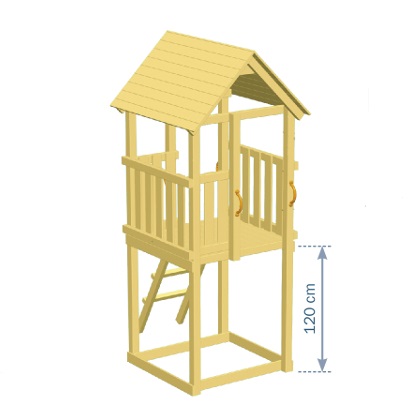 Spielturm Kiosk von Blue Rabbit  in Douglasie natur