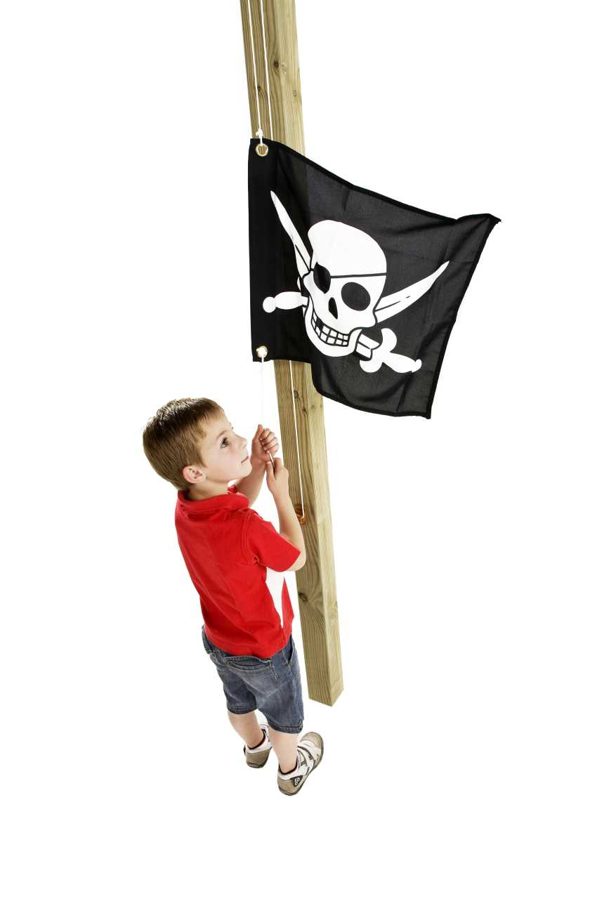 Fahne Flagge mit Hiss-System für Kinder Spielturm