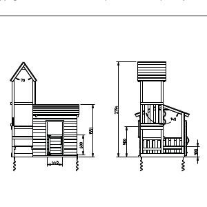 Maße Spielturm Lookout