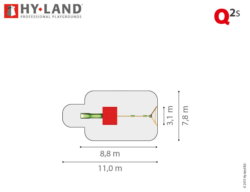 Spielturm Hy-Land Q2-S in Douglasie