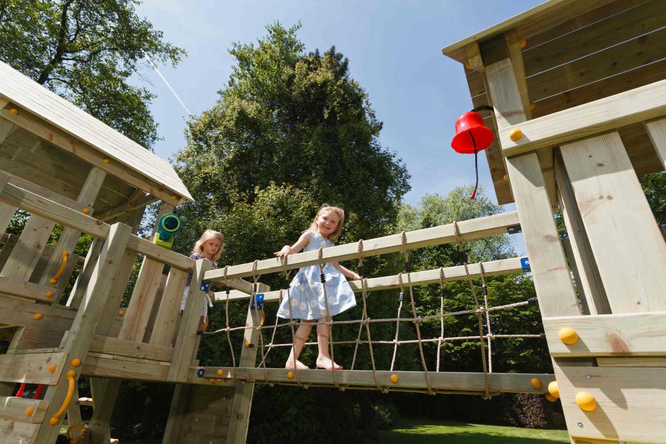 Spielturm Anbau Hängebrücke @bridge von Blue Rabbit in Douglasie natur