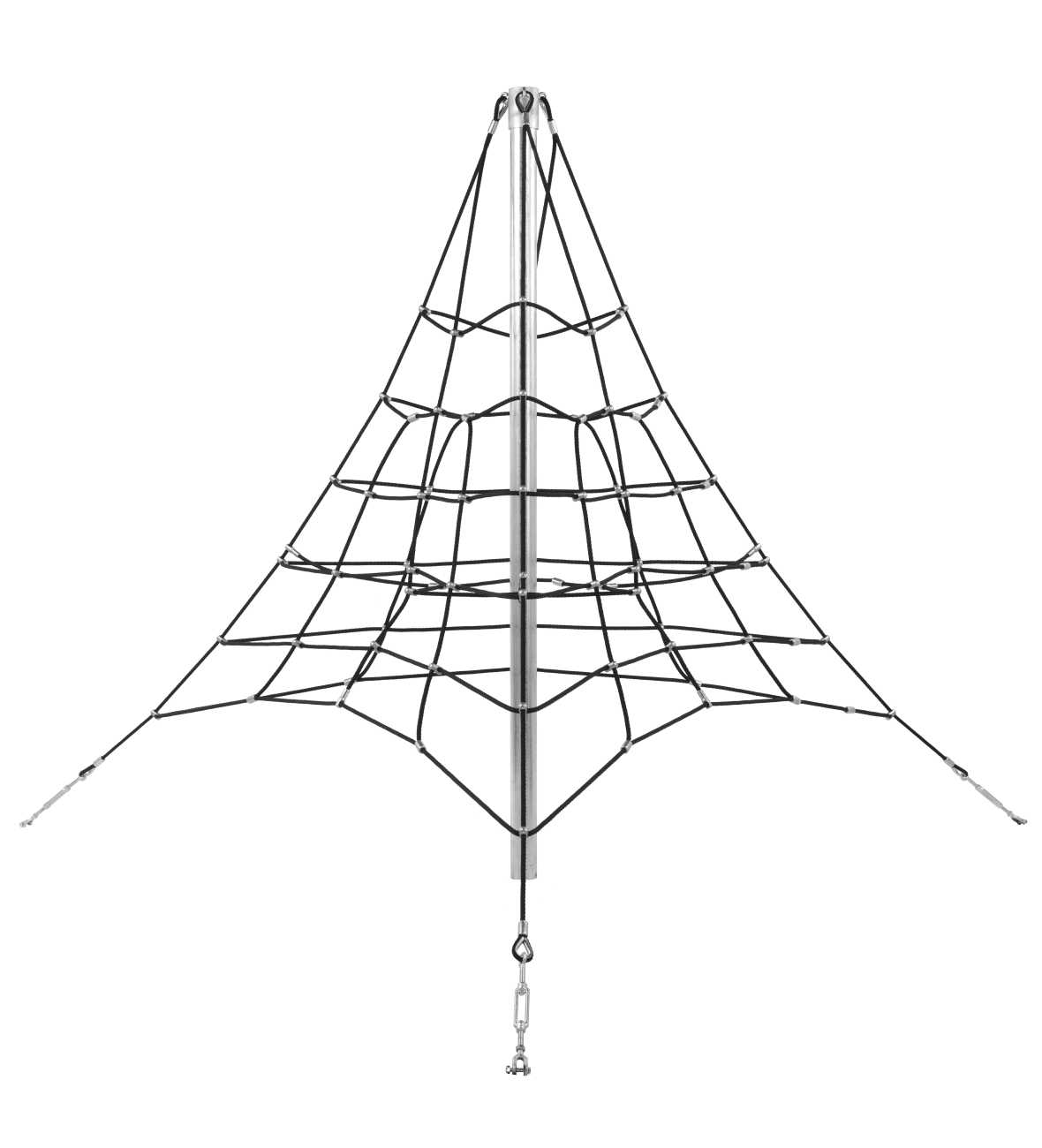 Kletterpyramide, Kletternetz 270 mit 3 Seiten