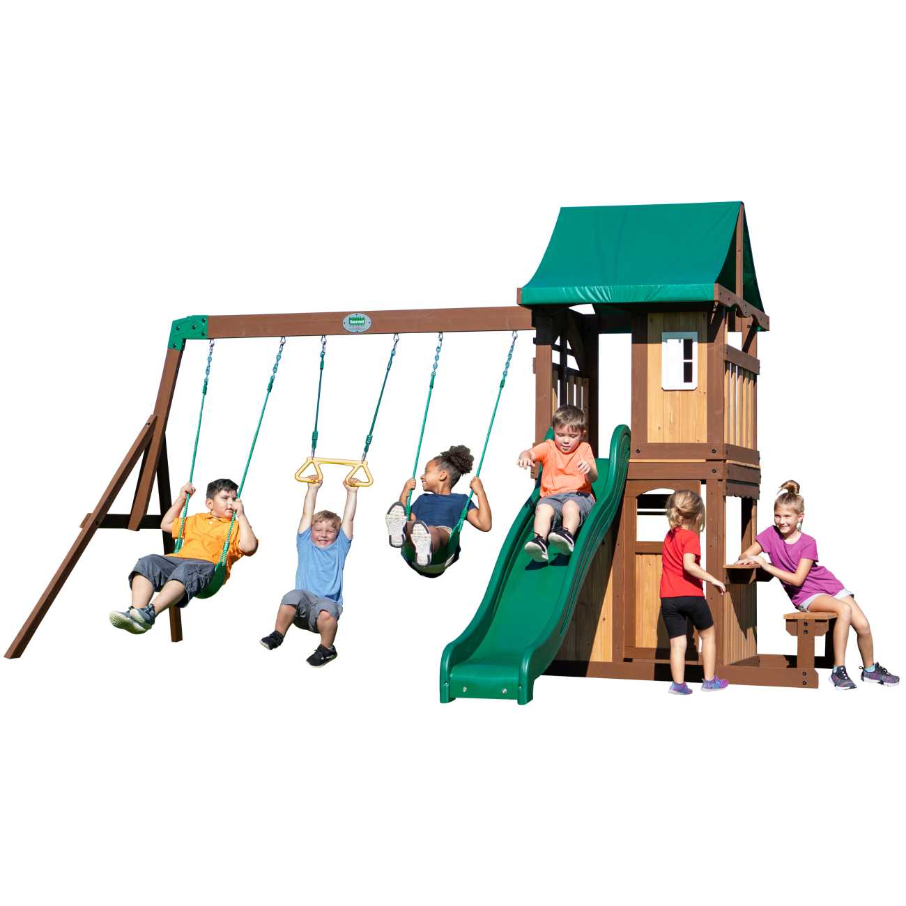 Backyard Spielturm Lakewood, Spielturm mit Schaukel für Kinder im Garten