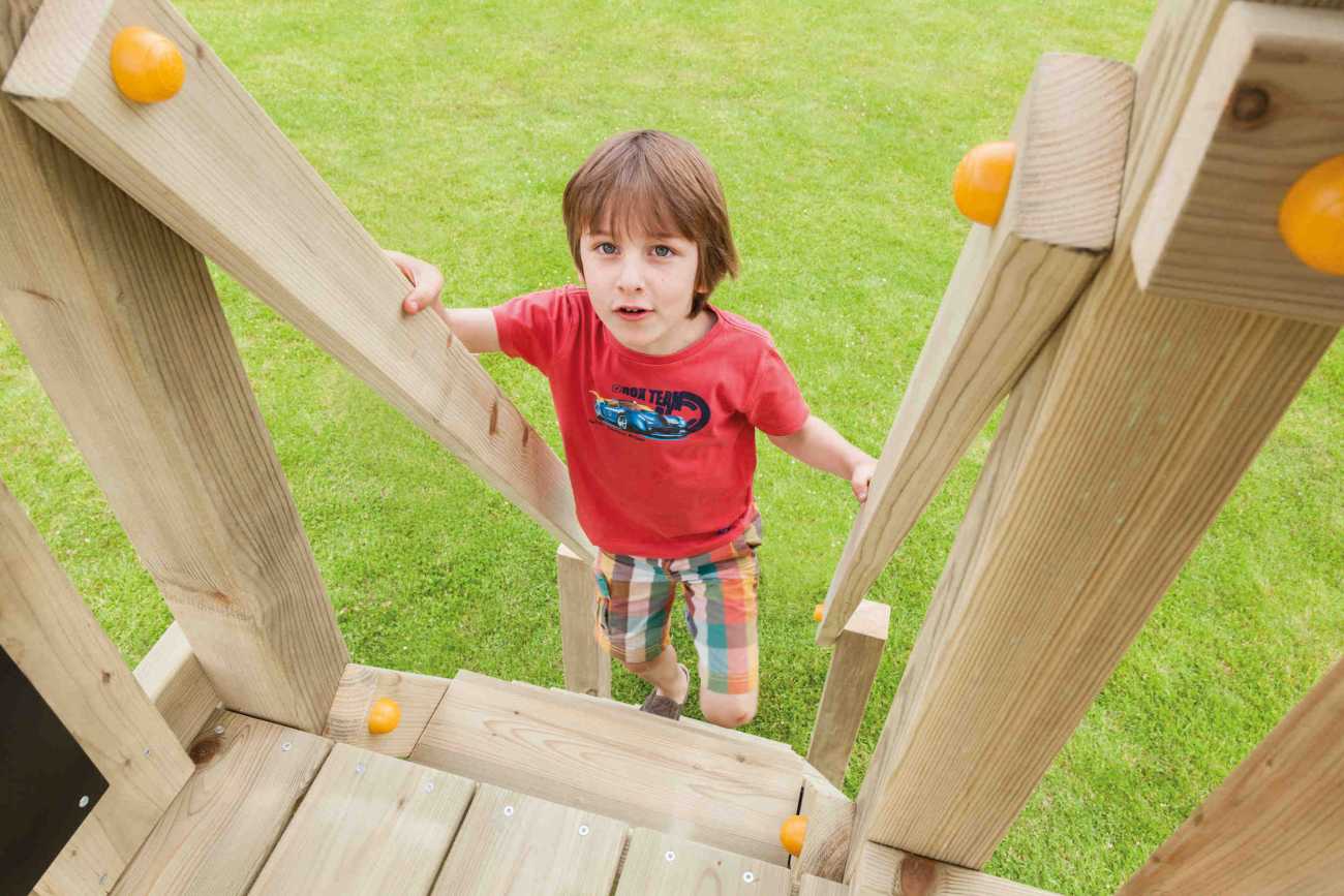 Spielturm Anbau Treppe @steps von Blue Rabbit in Douglasie natur