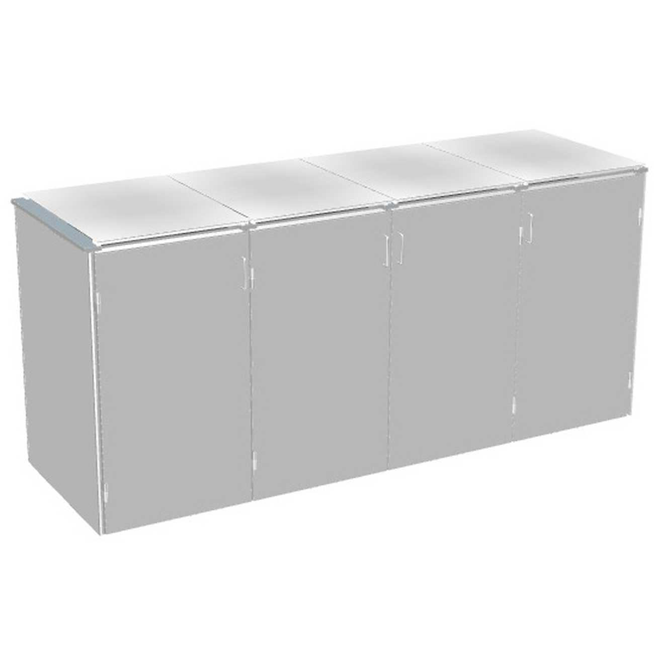 Binto Mülltonnenbox HPL Grau mit HPL-Klappdeckel