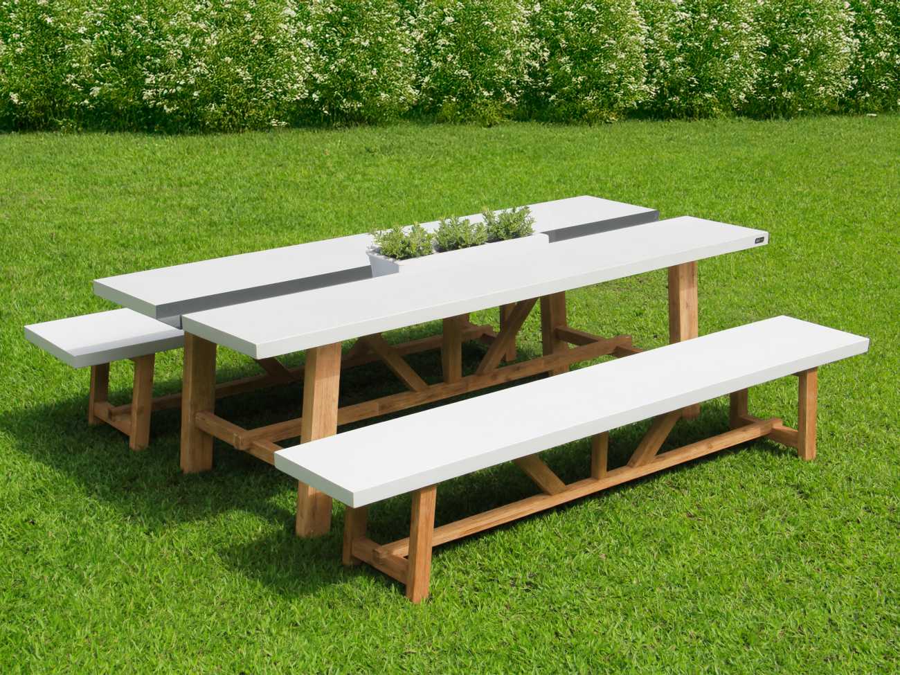 Picknick-Garnitur Aaron – pflegeleicht, Gartenmöbel