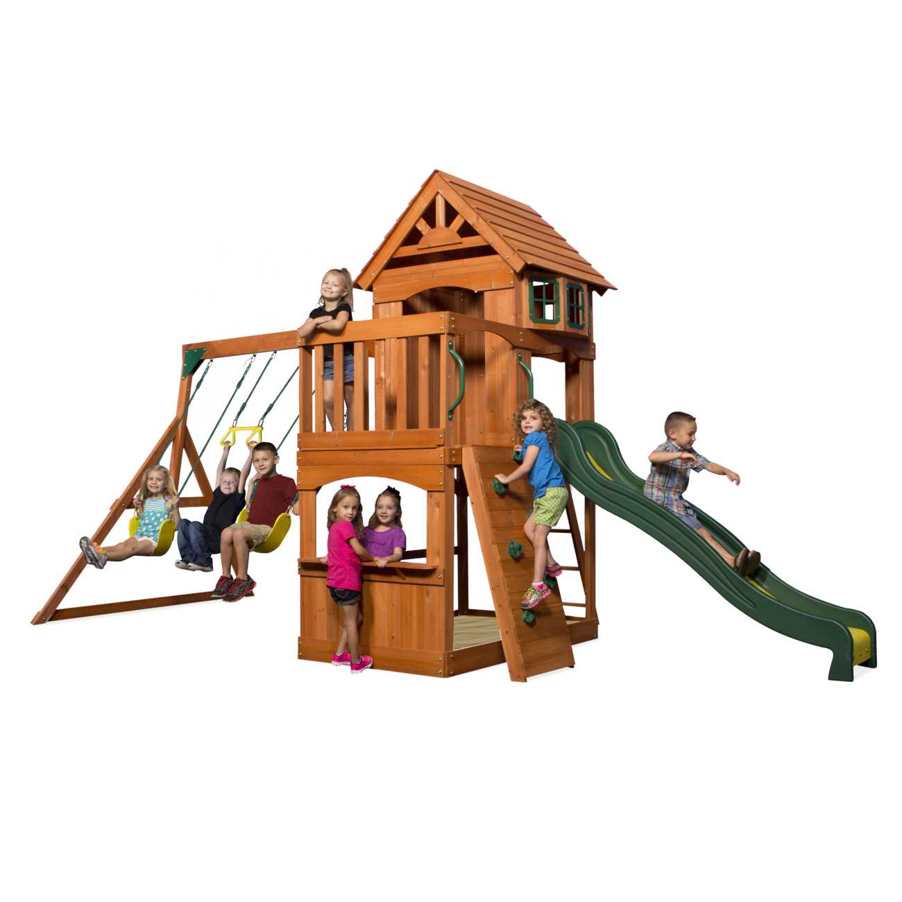 Spielturm Atlantic von Backyard, mit Rtusche und Schaukel für Kinder