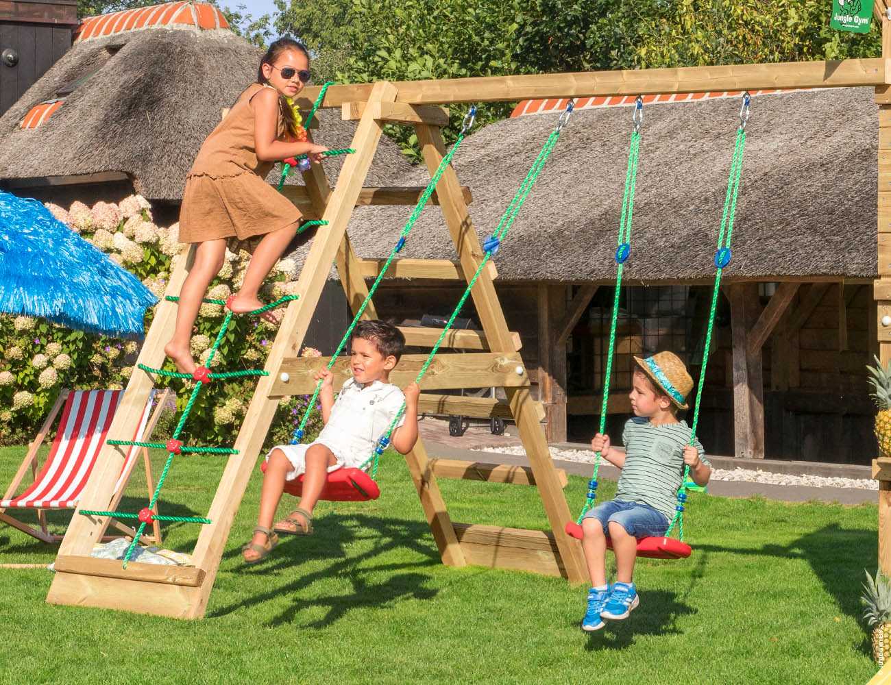 Jungle Gym Climb-Modul in Douglasie natur, für Kinder Spieltürme