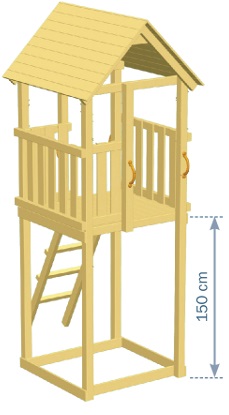 Spielturm Kiosk von Blue Rabbit in Douglasie Natur