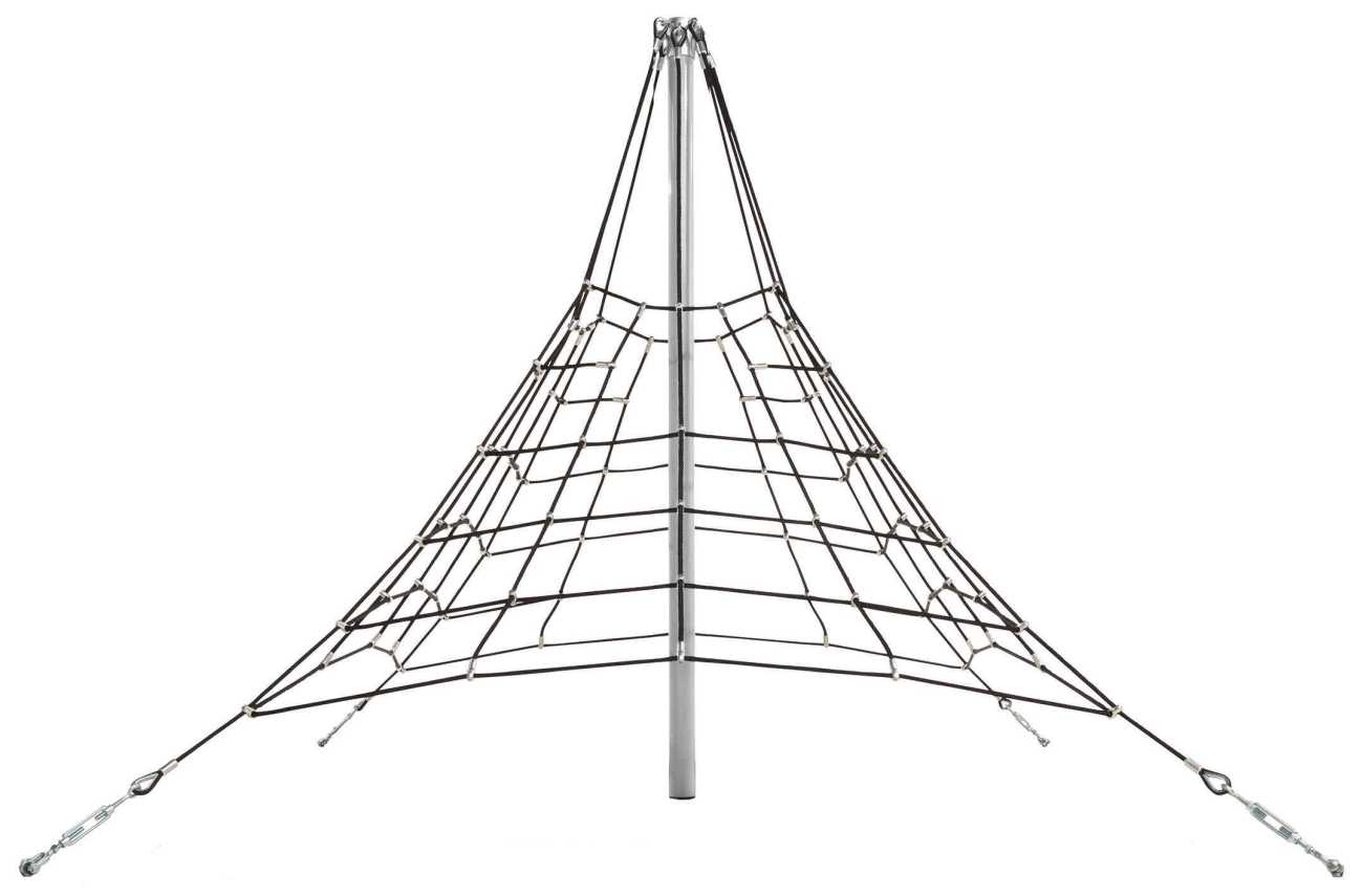 Klettergerüst, Kletternetz, 2,70 m hoch, Spielplatz Kletterpyramide