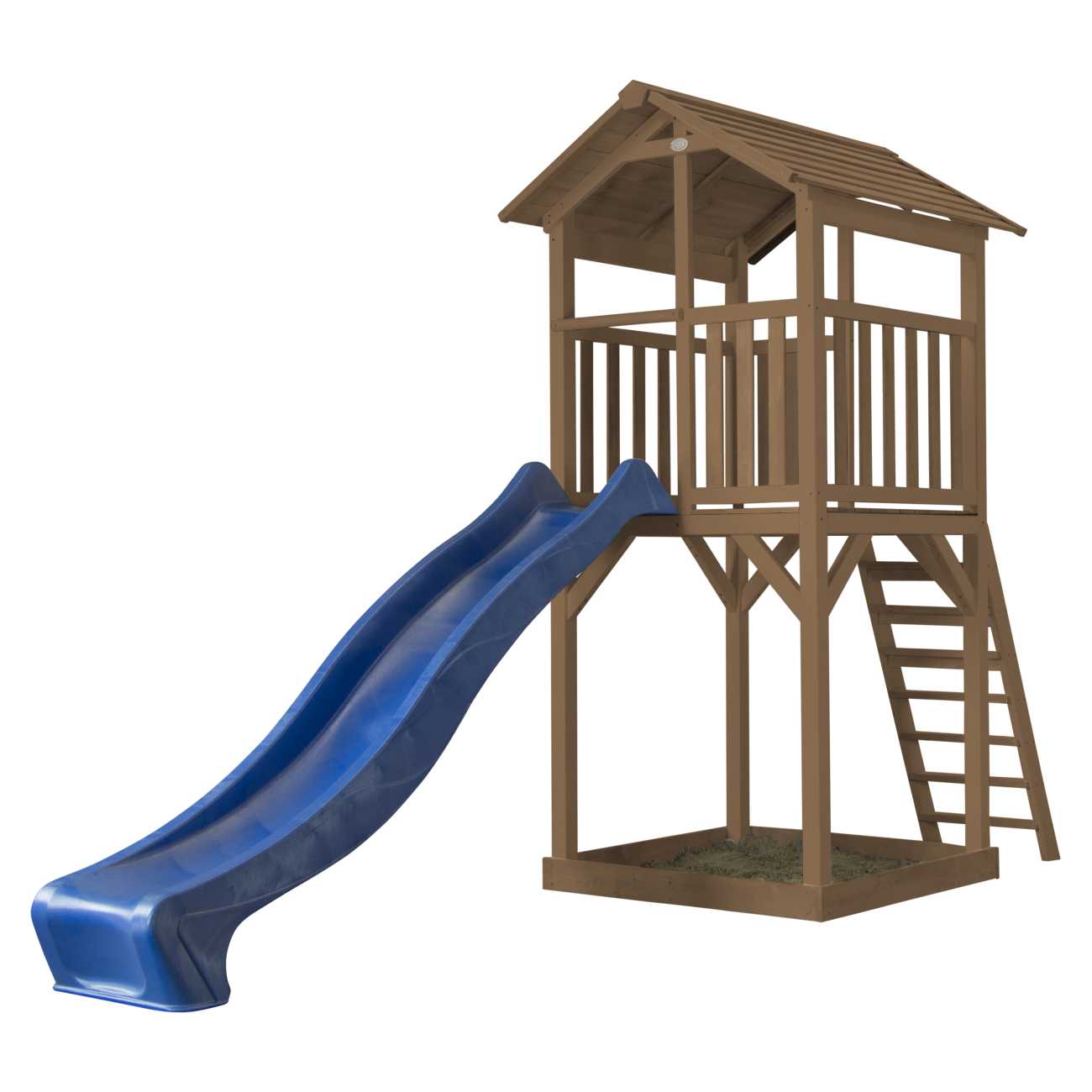 AXI Beach Tower Spielturm – Holzspielhaus Mit Rutsche, Sandkasten, Podest 117,5 Cm, Gesamthöhe 241,9 Cm, Hemlock-Holz, Nachhaltig AXI Beach Tower Spielturm – Holzspielhaus Mit Rutsche, Sandkasten, Podest 117,5 Cm, Gesamthöhe 241,9 Cm, Hemlock-Holz, Nachhaltig