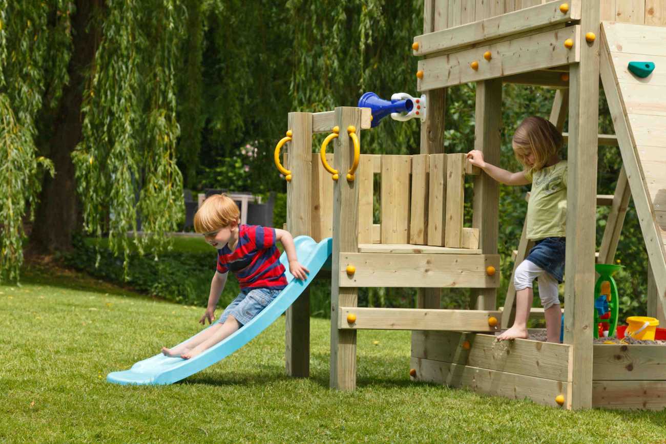 Spielturm Anbau Podest @platform von Blue Rabbit in Douglasie natur