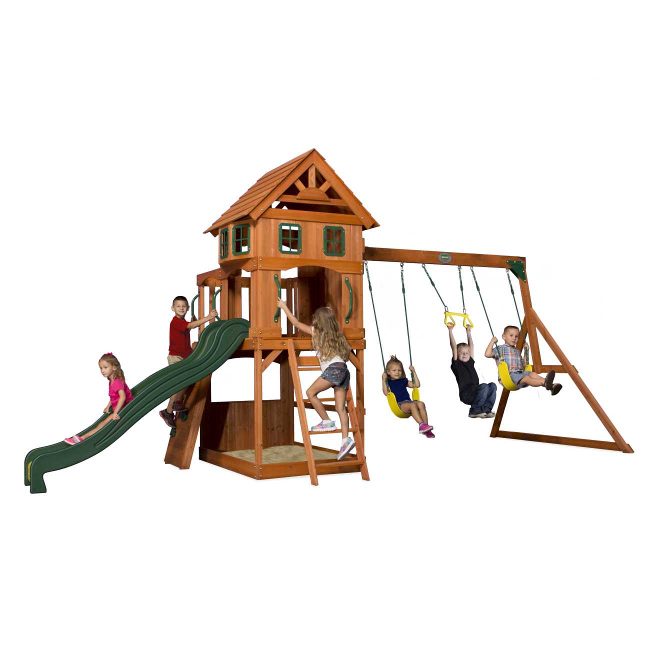 Spielturm Atlantic von Backyard, mit Rtusche und Schaukel für Kinder