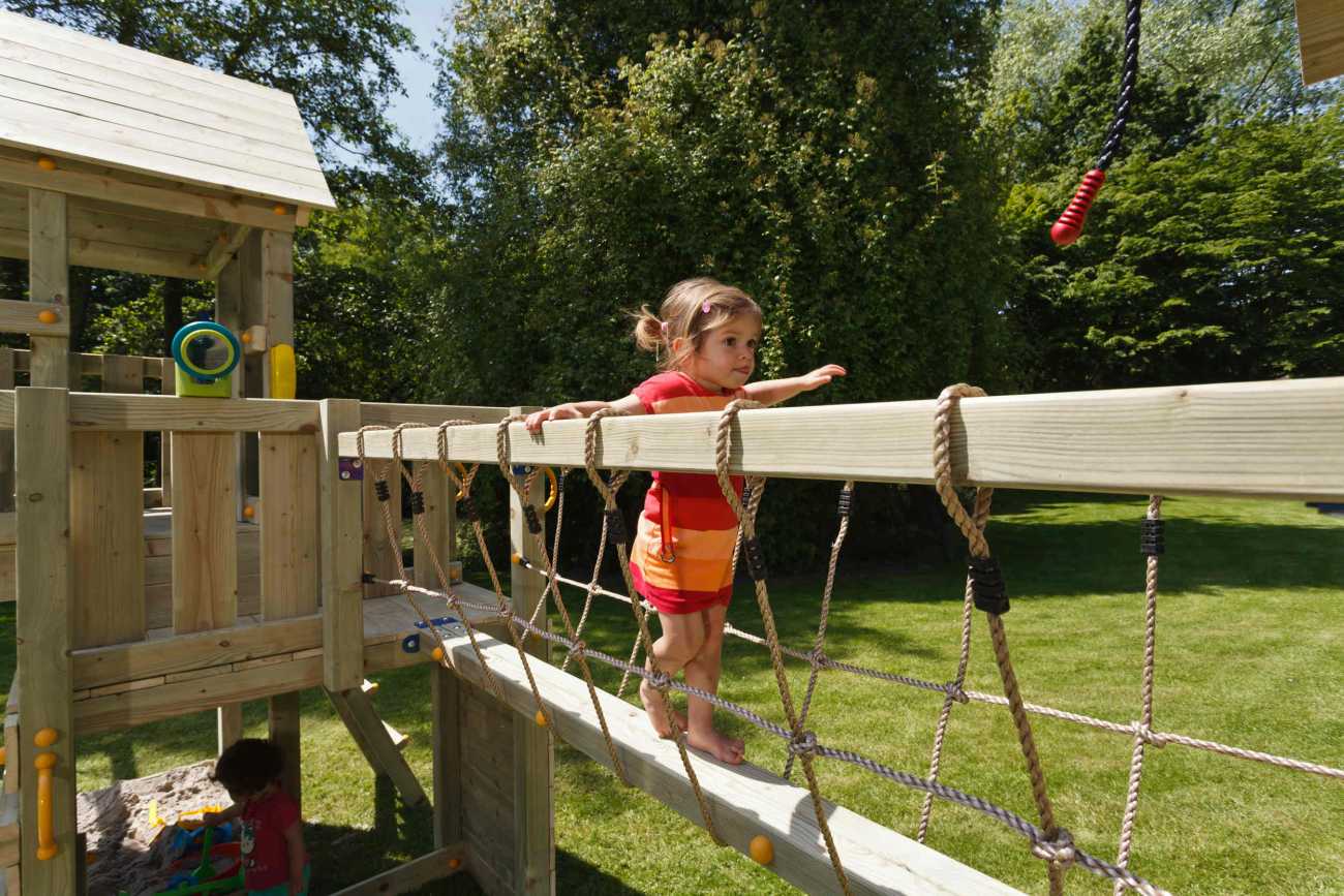 Spielturm Anbau Hängebrücke @bridge von Blue Rabbit in Douglasie natur