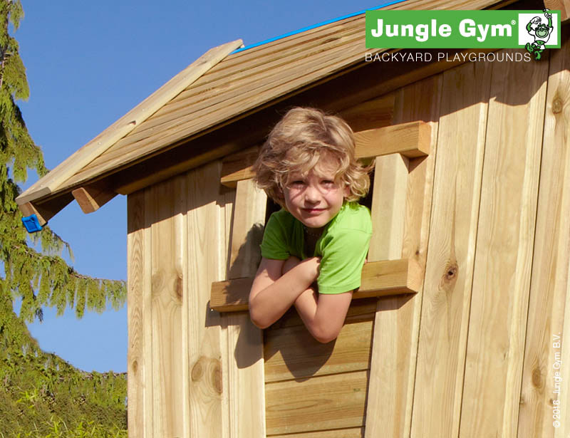 Kinder Spielhaus Jungle Gym Crazy Playhouse in Douglasie natur