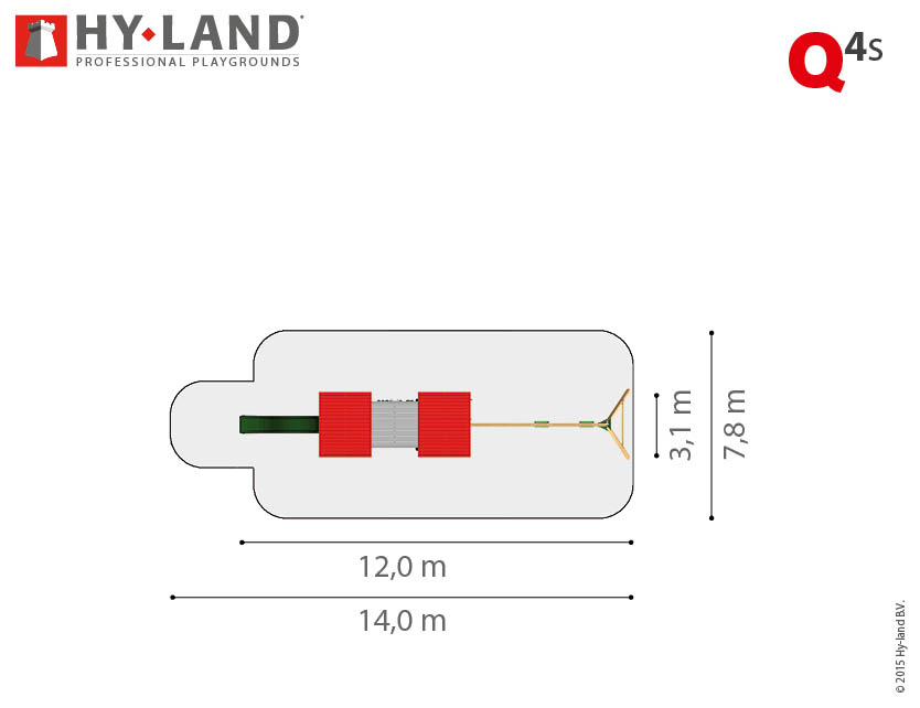 Spielturm Hy-Land Q4-S in Douglasie