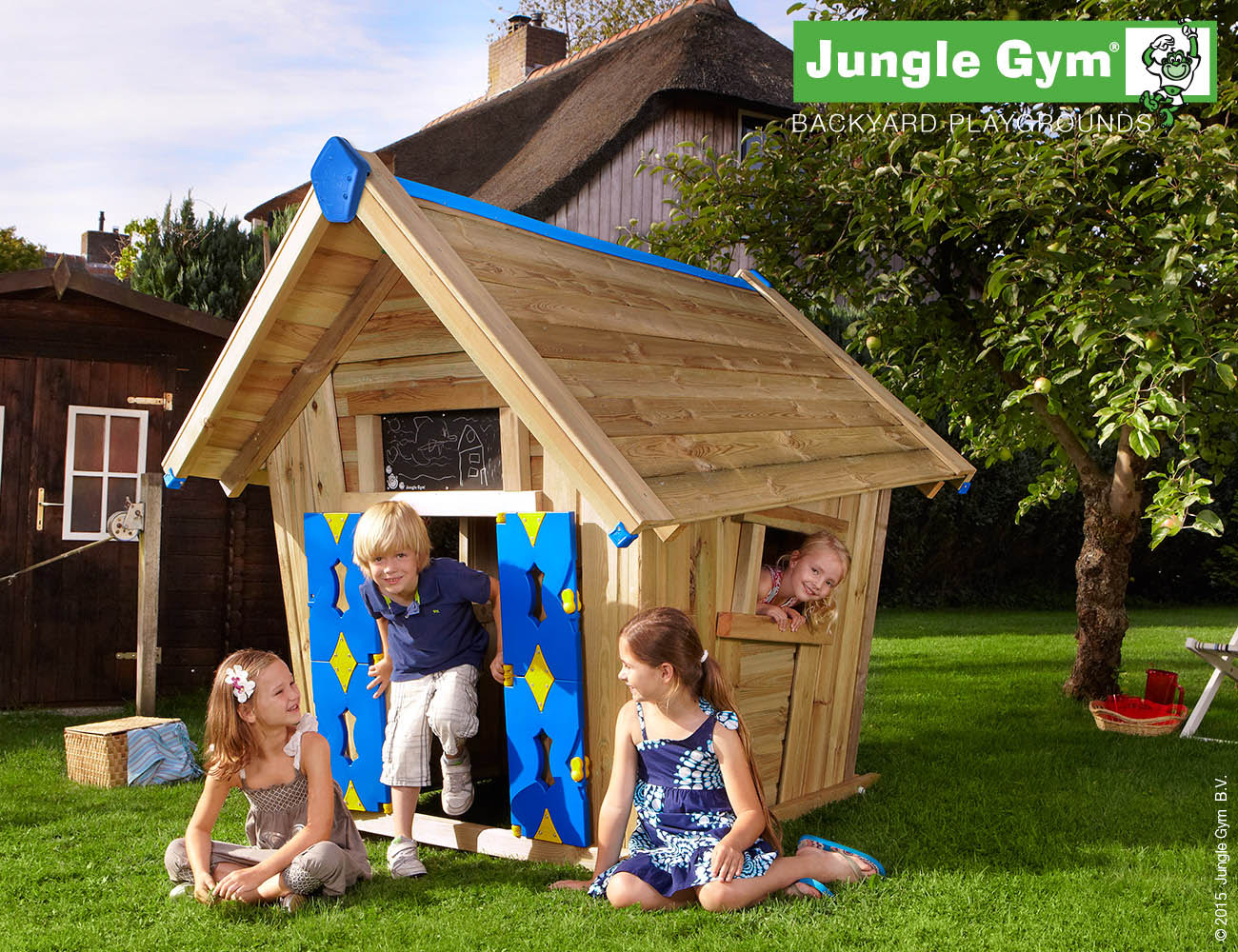 Kinder Spielhaus Jungle Gym Crazy Playhouse in Douglasie natur