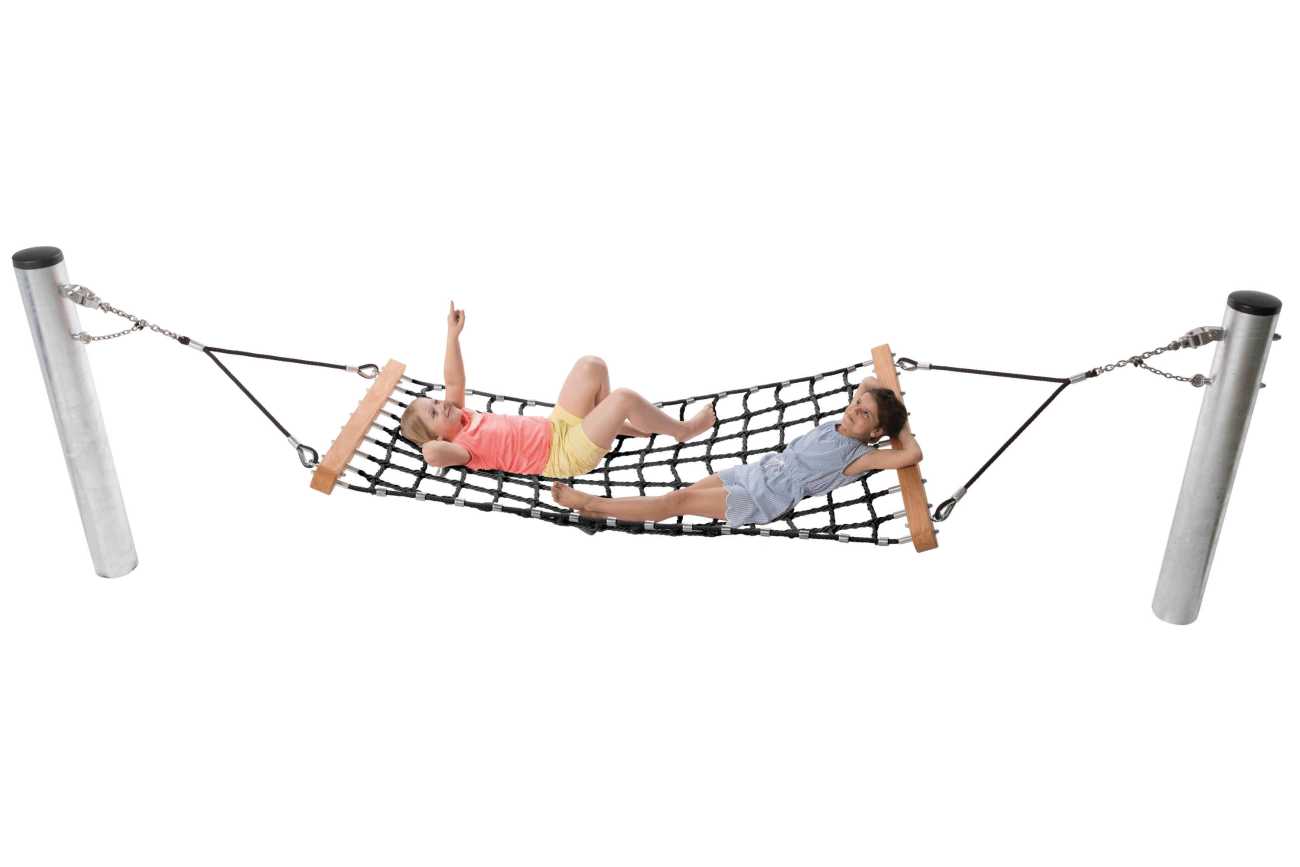 Spielplatz Hängematte Hammock mit Stahlpfosten, 