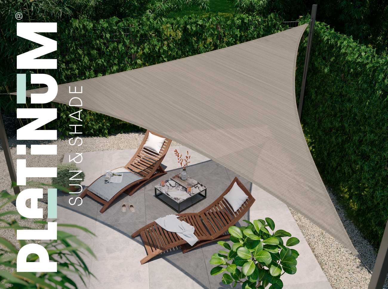 Coolfit Sonnensegel 3-eckig 90° 710 x 500 x 500 Anthrazit von Platinum Nesling