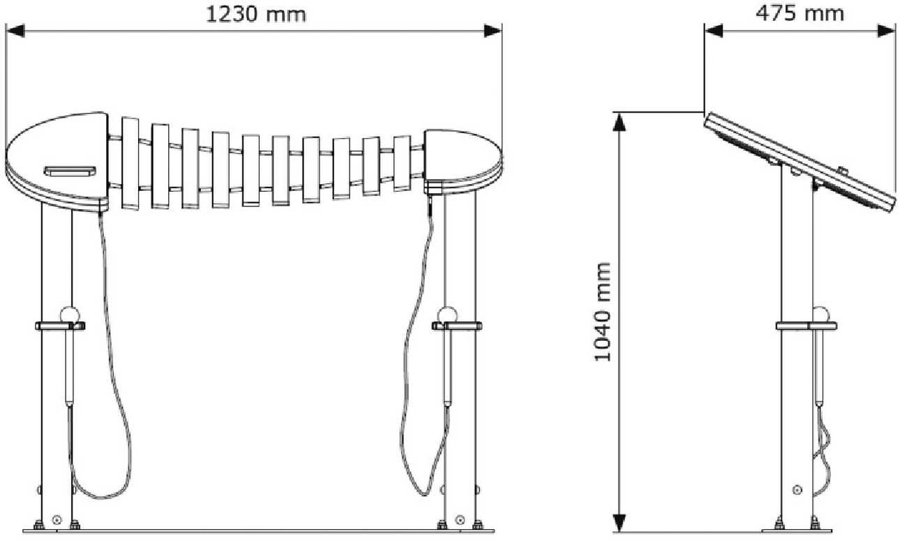 Xylophon Wind Piano, Outdoor Musikinstrument, für Spielplätze und Parkanlagen