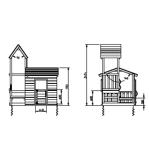 Maße Spielturm Lookout