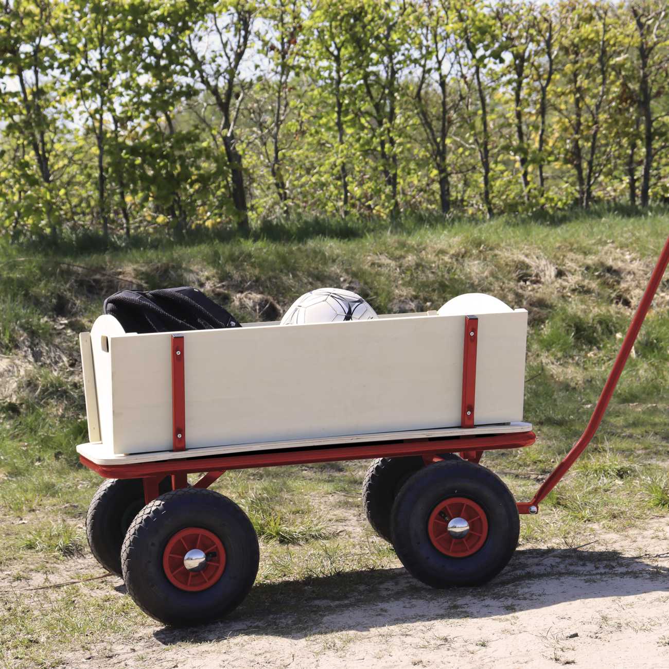 Bollerwagen Billy aus Holz mit Luftreifen