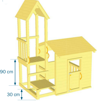 Spielturm, Spielhaus, Blue Rabbit Lookout in Douglasie natur